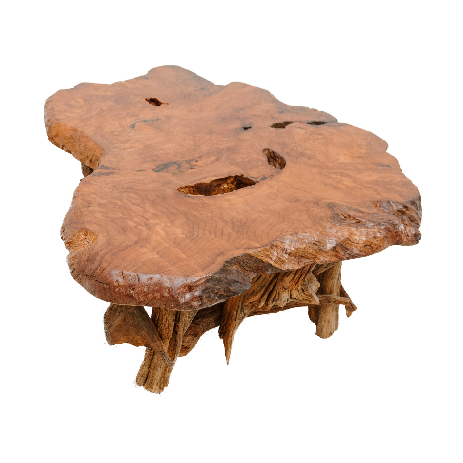 Redwood stump coffee table discount